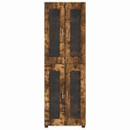 Highboard mit Regal FLORIN Geräucherte Eiche 60 x 35 x 182 cm