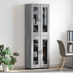 Highboard FLORIN Graues Sonoma 60 x 35 x 182 cm Holzwerkstoff
