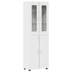 Highboard mit Regal FLORIN Weiß 60 x 35 x 182 cm Holzwerkstoff