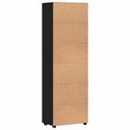 Highboard mit Tür FLORIN Schwarz 60 x 35 x 182 cm Holzwerkstoff
