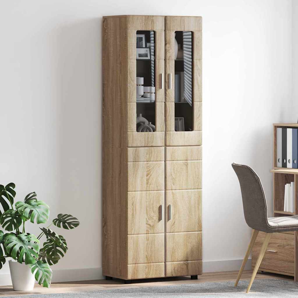 Highboard FLORIN Sonoma-Eiche 60 x 35 x 182 cm Holzwerkstoff