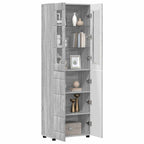 Highboard FLORIN Graues Sonoma 60 x 35 x 182 cm Holzwerkstoff