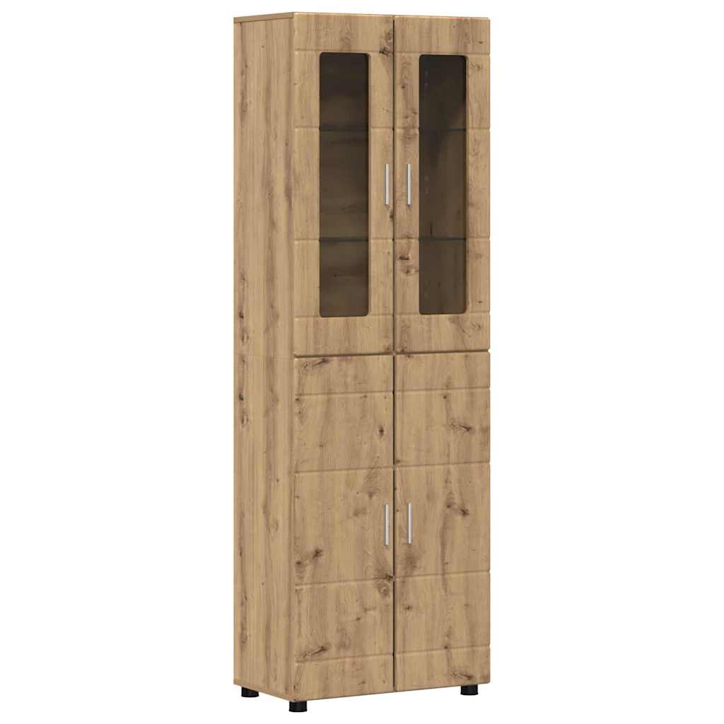 Highboard FLORIN Artisan-Eiche 60 x 35 x 182 cm Holzwerkstoff