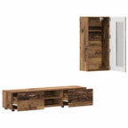TV-Schrankset mit Schubladen FLORIN 3 pcs Altholz Holzwerkstoff