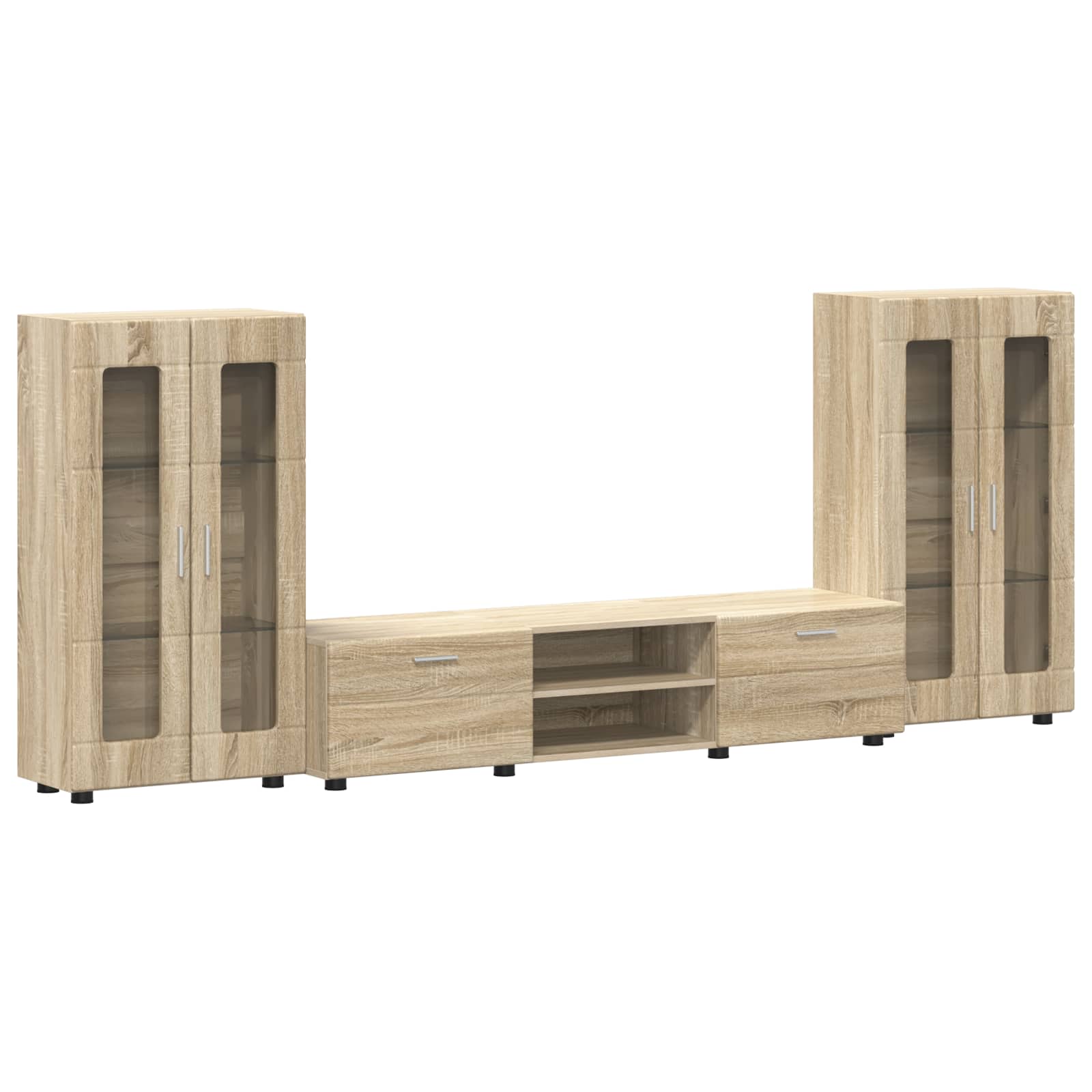 TV-Schrankset mit Regal FLORIN 3 pcs Sonoma-Eiche Holzwerkstoff