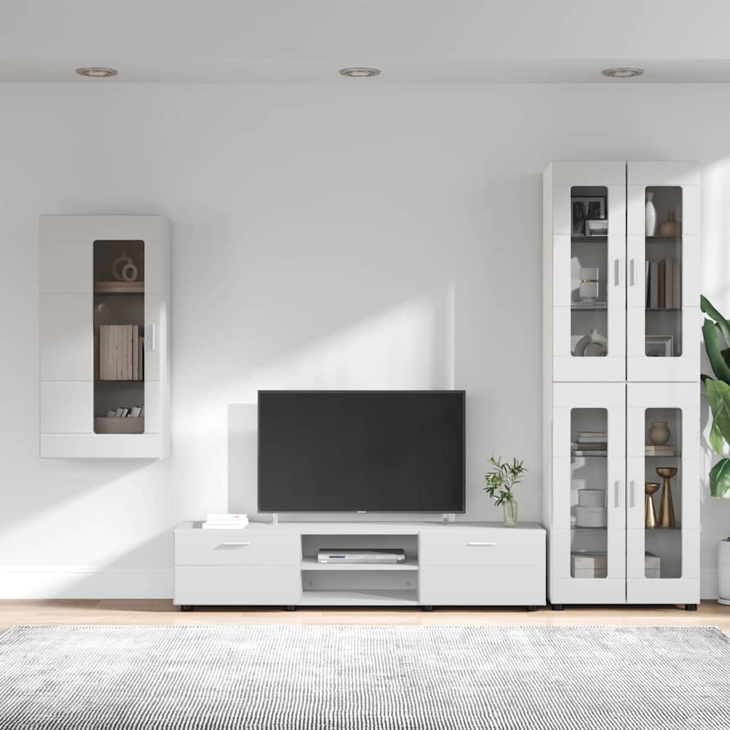 TV-Schrankset mit Schubladen FLORIN 3 pcs Weiß Holzwerkstoff
