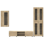TV-Schrankset mit Regal FLORIN 3 pcs Sonoma-Eiche Holzwerkstoff