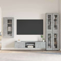 TV-Schrankset mit Regal FLORIN 3 pcs Beton Grau Holzwerkstoff