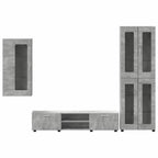 TV-Schrankset mit Regal FLORIN 3 pcs Beton Grau Holzwerkstoff