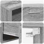 TV-Schrankset mit Tür FLORIN 3 pcs Graues Sonoma Holzwerkstoff