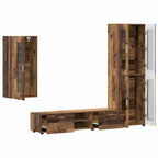TV-Schrankset mit Schubladen FLORIN 3 pcs Altholz Holzwerkstoff