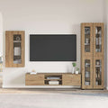 TV-Schrankset mit Tür FLORIN 3 pcs Artisan-Eiche Holzwerkstoff