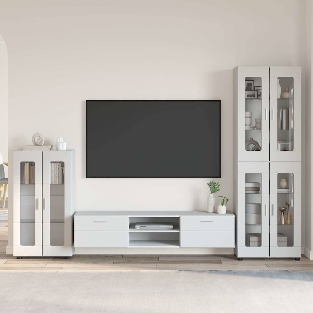 TV-Schrankset mit Schubladen FLORIN 3 pcs Weiß Holzwerkstoff