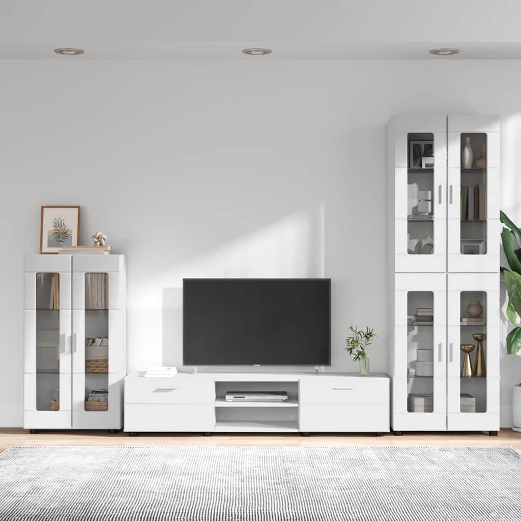 TV-Schrankset mit Schubladen FLORIN 3 pcs Weiß Holzwerkstoff