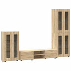 TV-Schrankset mit Regal FLORIN 3 pcs Sonoma-Eiche Holzwerkstoff