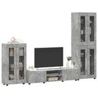 TV-Schrankset mit Regal FLORIN 3 pcs Beton Grau Holzwerkstoff