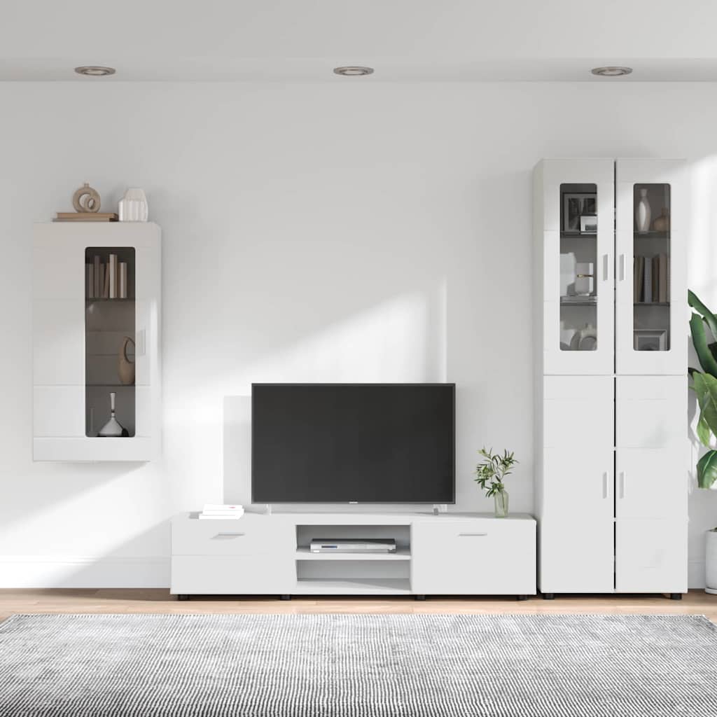 TV-Schrankset mit Schubladen FLORIN 3 pcs Weiß Holzwerkstoff