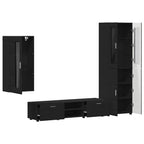 TV-Schrankset mit Schubladen FLORIN 3 pcs Schwarz Holzwerkstoff
