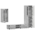 TV-Schrankset mit Tür FLORIN 3 pcs Graues Sonoma Holzwerkstoff