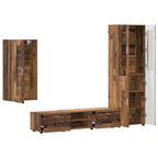 TV-Schrankset mit Schubladen FLORIN 3 pcs Altholz Holzwerkstoff