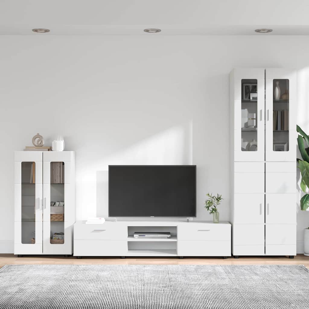 TV-Schrankset mit Schubladen FLORIN 3 pcs Weiß Holzwerkstoff