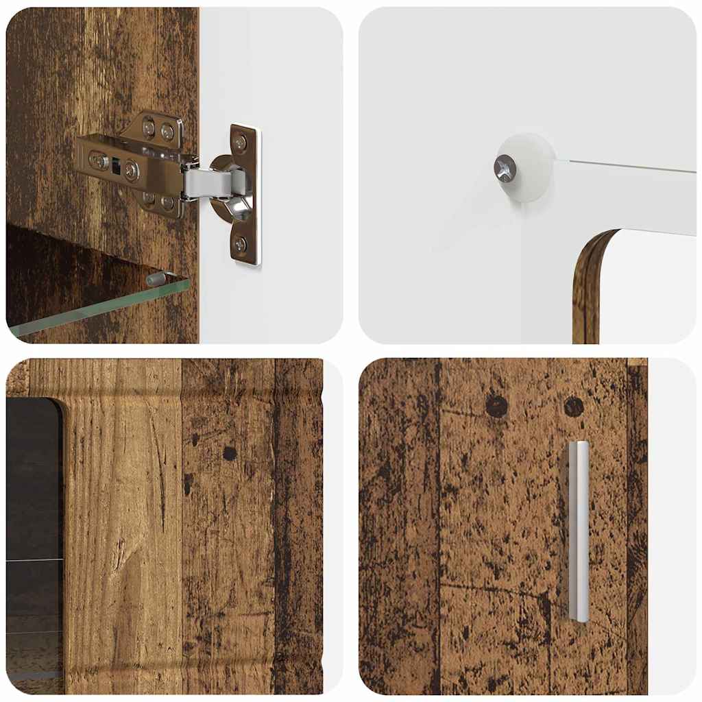 TV-Schrankset mit Schubladen FLORIN 3 pcs Altholz Holzwerkstoff