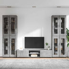 TV-Schrankset mit Regal FLORIN 3 pcs Beton Grau Holzwerkstoff
