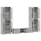 TV-Schrankset mit Regal FLORIN 3 pcs Beton Grau Holzwerkstoff