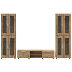 TV-Schrankset mit Tür FLORIN 3 pcs Artisan-Eiche Holzwerkstoff
