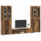 TV-Schrankset mit Schubladen FLORIN 3 pcs Altholz Holzwerkstoff