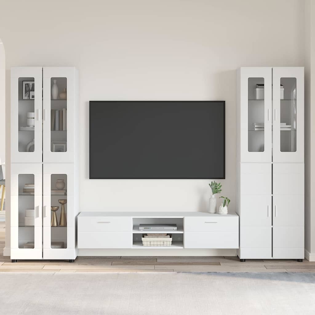 TV-Schrankset mit Schubladen FLORIN 3 pcs Weiß Holzwerkstoff