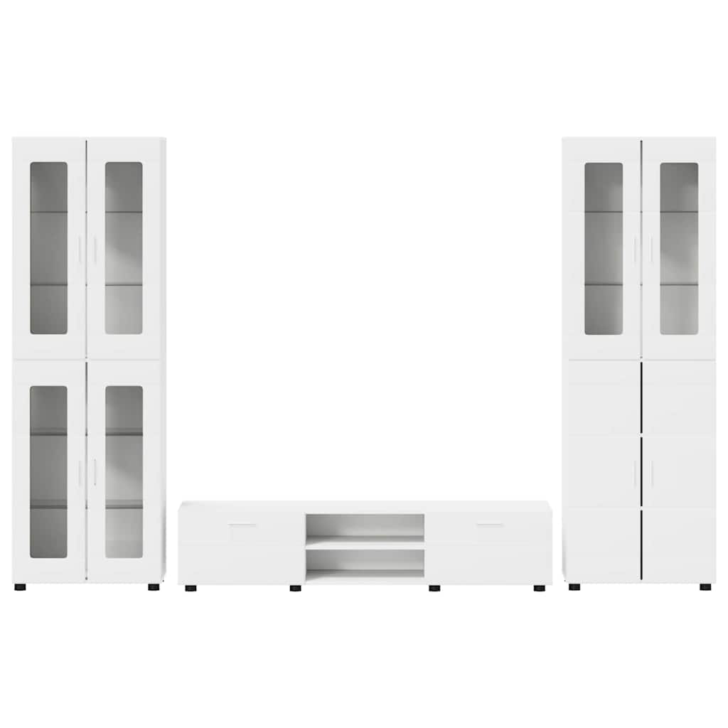 TV-Schrankset mit Schubladen FLORIN 3 pcs Weiß Holzwerkstoff