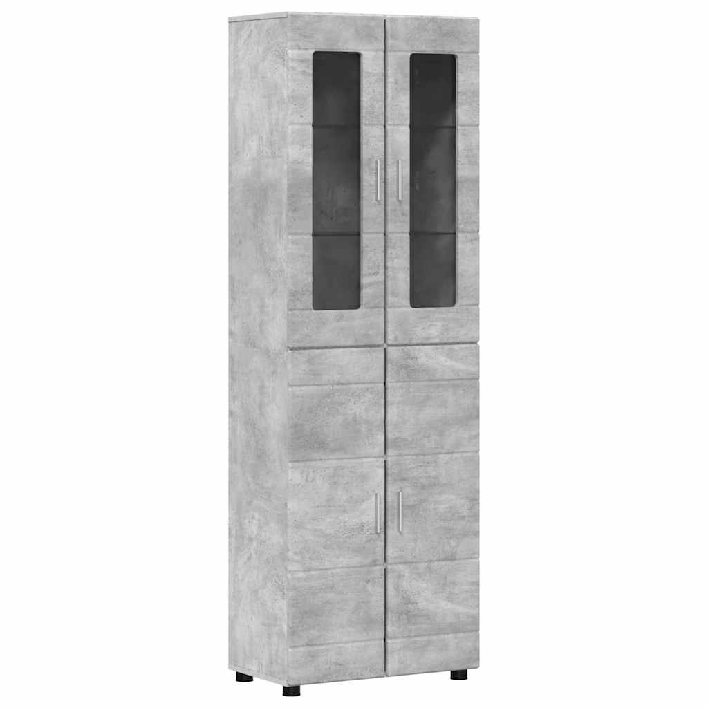 TV-Schrankset mit Regal FLORIN 3 pcs Beton Grau Holzwerkstoff