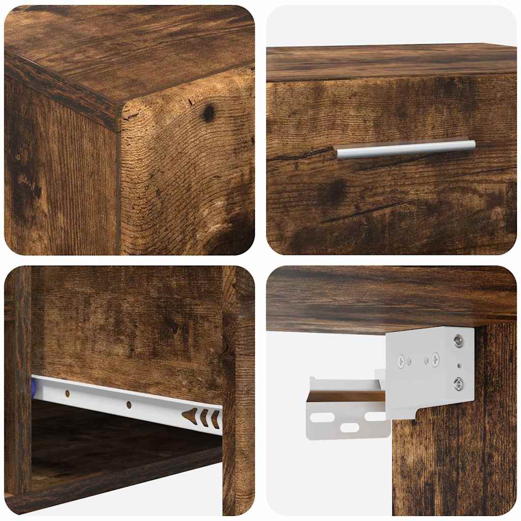 TV-Schrankset FLORIN 3 pcs Geräucherte Eiche Holzwerkstoff