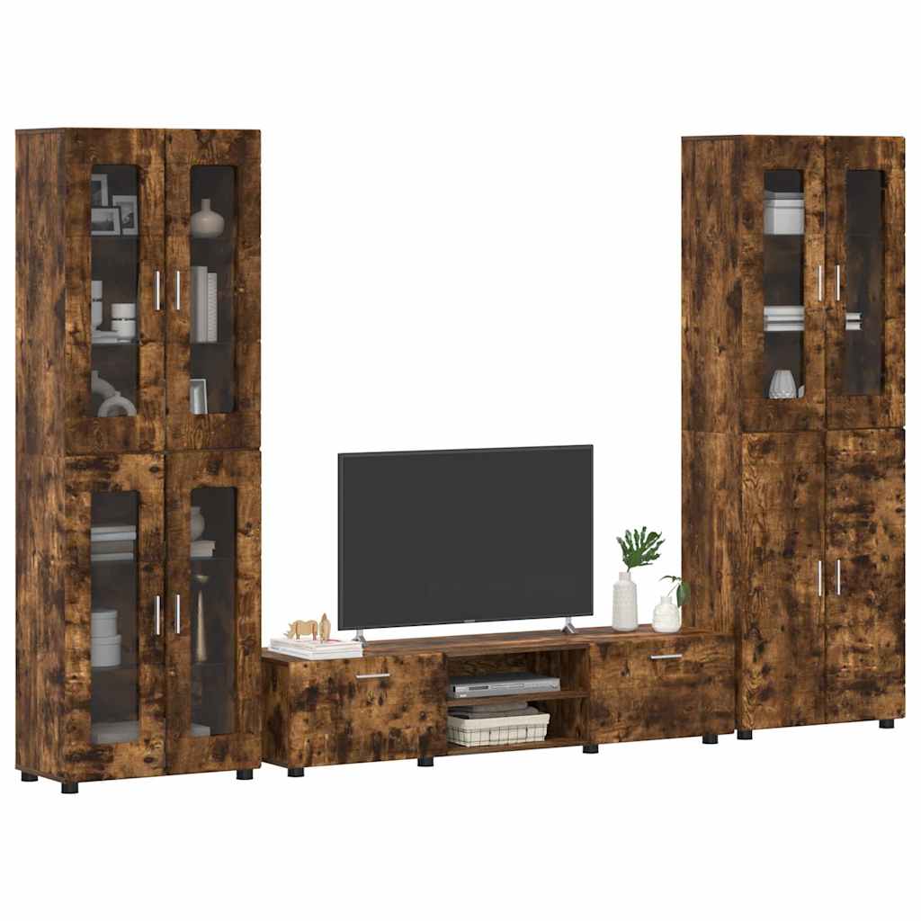 TV-Schrankset FLORIN 3 pcs Geräucherte Eiche Holzwerkstoff