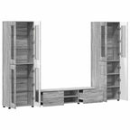 TV-Schrankset mit Tür FLORIN 3 pcs Graues Sonoma Holzwerkstoff