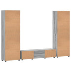 TV-Schrankset mit Tür FLORIN 3 pcs Graues Sonoma Holzwerkstoff