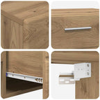 TV-Schrankset mit Tür FLORIN 3 pcs Artisan-Eiche Holzwerkstoff