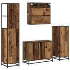 Badezimmermöbel-Set mit Schubladen 4 pcs Altholz Holzwerkstoff