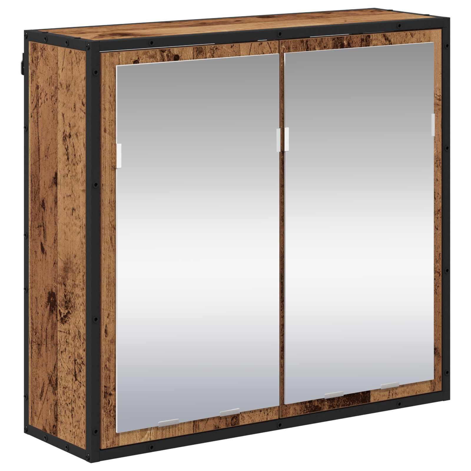 Badezimmermöbel-Set mit Regal 2 pcs Altholz Holzwerkstoff
