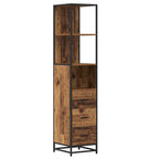 Badezimmermöbel-Set mit Schubladen 4 pcs Altholz Holzwerkstoff