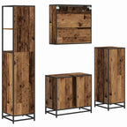 Badezimmermöbel-Set mit Schubladen 4 pcs Altholz Holzwerkstoff