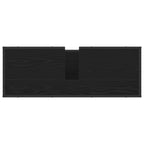 Badezimmermöbel-Set 2 pcs Schwarz Eichen-Optik Holzwerkstoff