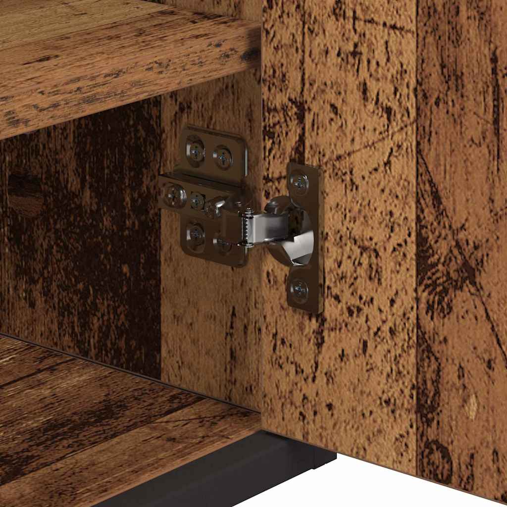 Badezimmermöbel-Set mit Regal 3 pcs Altholz Holzwerkstoff