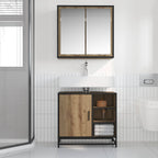 Badezimmermöbel-Set mit Regal 2 pcs Artisan-Eiche Holzwerkstoff