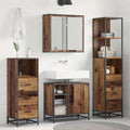Badezimmermöbel-Set mit Schubladen 3 pcs Altholz Holzwerkstoff