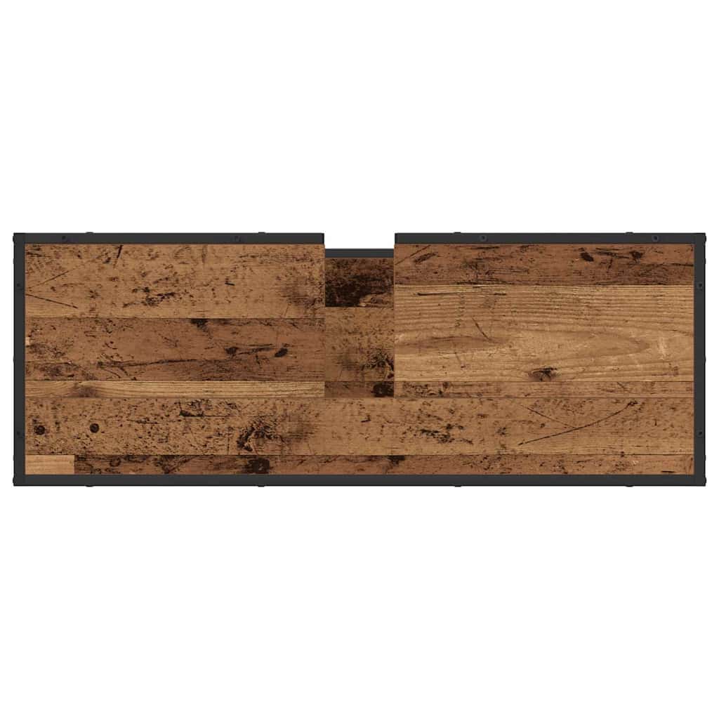 Badezimmermöbel-Set mit Schubladen 3 pcs Altholz Holzwerkstoff