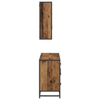 Badezimmermöbel-Set mit Schubladen 2 pcs Altholz Holzwerkstoff