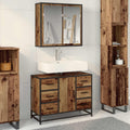 Badezimmermöbel-Set mit Schubladen 2 pcs Altholz Holzwerkstoff