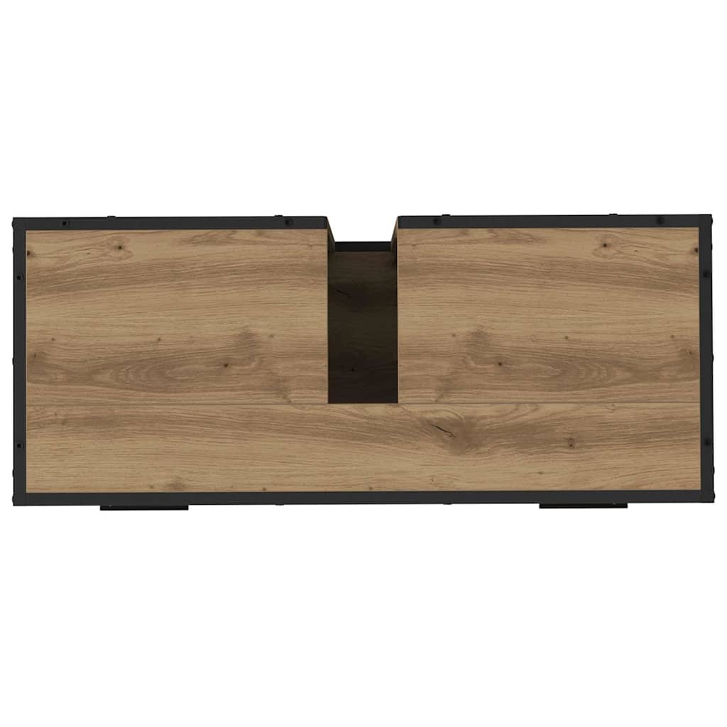 Badezimmermöbel-Set mit Regal 2 pcs Artisan-Eiche Holzwerkstoff